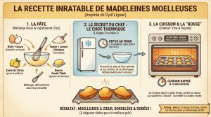 Recette Recette inratable de madeleines moelleuses de cyril lignac