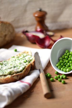 Recette Pâte à tartiner petits pois menthe & cream cheese