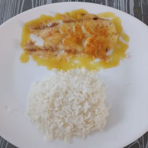 Recette Riz de Camargue et filets de poisson au combi Ninja