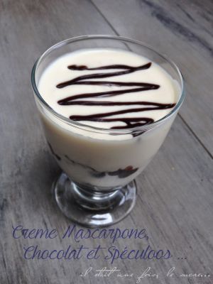 Recette Crème Mascarpone, Chocolat et Spéculoos