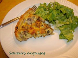 Recette Quiche aux champignons de Paris