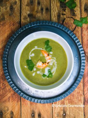 Recette Velouté de légumes verts, fenouil et coriandre