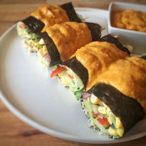 Recette Maki burritos et guacamole à la mangue (vegan et SG)