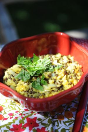 Recette Curry de lentilles et riz (vegan, sans gluten, ni caséine de lait mais avec saveurs !)