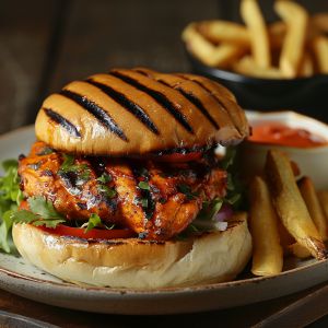 Recette Burger au poulet tandoori : Recette facile et savoureuse