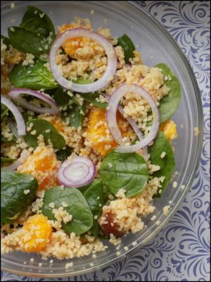 Recette Salade de semoule dattes orange