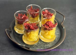 Recette Petite verrine pomme verte, calvados et viande des Grisons