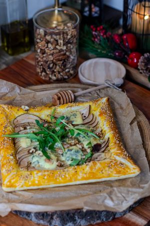 Recette Tarte à la poire et au bleu