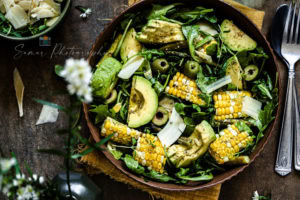 Recette Salade de Roquette, maïs et avocat