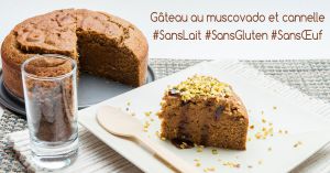 Recette Gâteau au muscovado et cannelle sans gluten, sans lait, sans œuf (vegan)