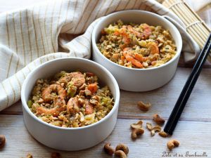 Recette Riz sauté aux crevettes