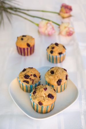 Recette Muffins croustillants aux cranberries