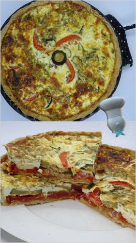 Recette Tarte tomates, courgettes et mozzarella