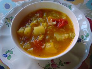 Recette Soupe de courgettes, tomates et riz