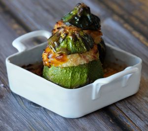 Recette Courgettes rondes farcies au taleggio (cuisson à l'Airfryer)