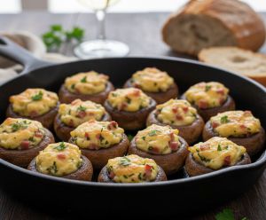 Recette Champignons farcis au Boursin et jambon : facile et gourmande