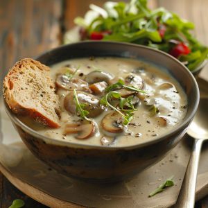 Recette Velouté de champignons crémeux : Recette facile et savoureuse