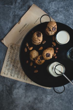 Recette Cookies véganes chocolat-praliné