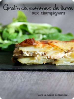 Recette Gratin de pommes de terre aux champignons – #Vegan