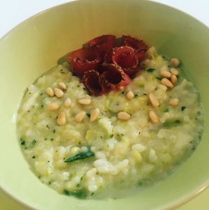 Recette Risotto courgette pignons mozzarelle