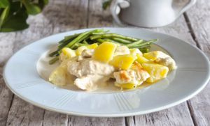 Recette Gratin de poulet et pommes de terre à la mozzarella