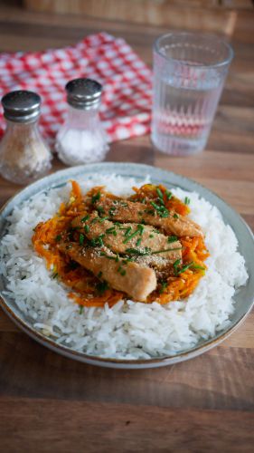 Recette Poulet façon teriyaki aux légumes sautés