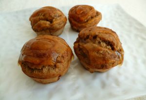 Recette Muffins diététiques hyperprotéinés vanille cacahuète avec maca-lin-chia-son d'avoine-psyllium (sans beurre et riches en fibres)