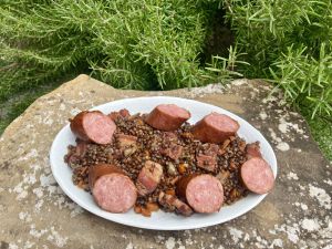 Recette Lentilles saucisse de Morteau et lard