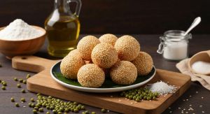 Recette Boules de sésame au haricot mungo et noix de coco