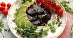 Recette Salade de betterave et avocat, chantilly de feta