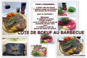 Recette BARBECUE : COTE DE BOEUF marinade huile d'olive+ ail des ours
