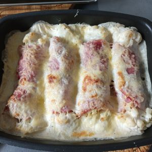 Recette Chou fleur au jambon et béchamel au COMBI NINJA