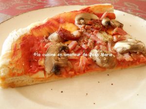 Recette Pizza jambon champignons