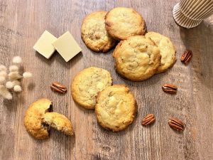 Recette Cookies au chocolat blanc et aux noix de pécan
