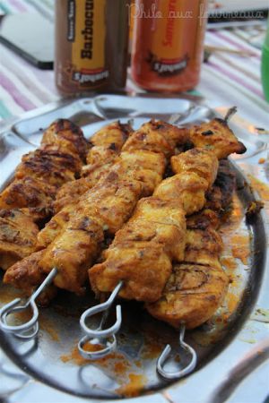 Recette Brochettes de poulet au curry