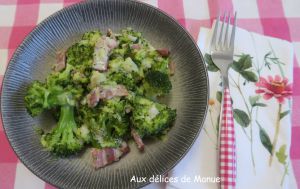 Recette Brocoli à la crème et lardons