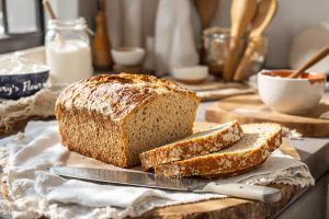 Recette Pain sans gluten prêt en 10 min : une seule farine, et il bluffe tout le monde !