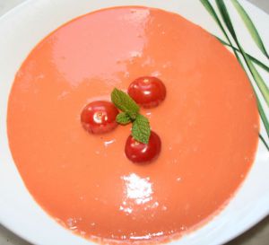 Recette Velouté de tomate et basilic au mascarpone