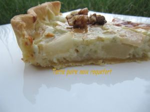 Recette Tarte roquefort poire noix