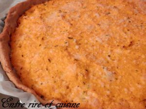 Recette Tarte façon parmentier de thon à la courge butternut et au fromage frais sur pâte brisée maison aux 3 farines