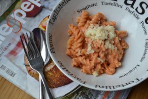 Recette Fusilli sauce tomates et fromage frais