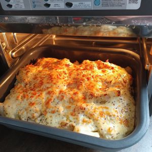 Recette Gratin de chou fleur aux 2 moutardes au combi ninja