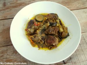 Recette Tajine d'agneau aux légumes du soleil (Lamb tajine with summer vegetables)