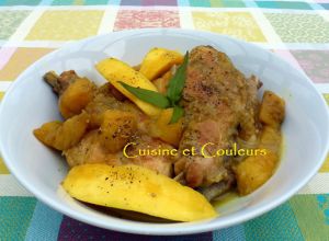 Recette Sauté de lapin au curry et à la mangue ( recette du Mali )