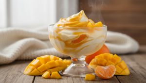 Recette Découvrez le yaourt glacé mangue-clémentine prêt en 5 minutes, le dessert hivernal qui va révolutionner vos pauses gourmandes