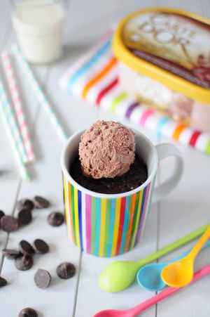Recette Mug cake au chocolat et sa glace façon pâte à tartiner de Carte d'or