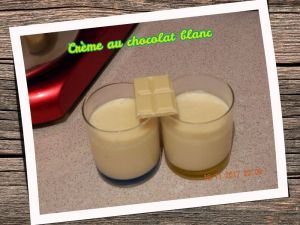Recette Crème au chocolat blanc au Cookéo