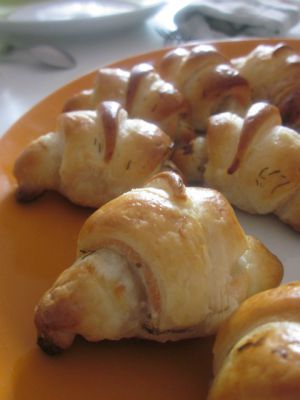 Recette Mini croissants saumon fumé, fromage frais & aneth
