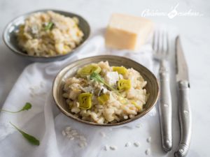 Recette Risotto aux poireaux et au gorgonzola