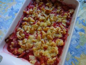 Recette Crumble fraises/poires